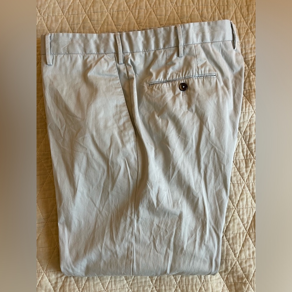 PT TORINO Slim-Fit Silk-Blend SilkOchino Trousers in Light Gray Size 38 $445